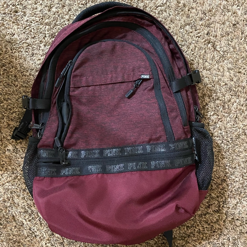 Maroon Victoria’s Secret Pink Collegiate Backpack